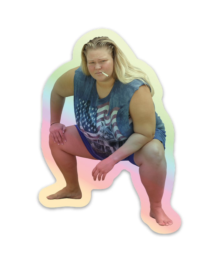 'Merica Tammy Squat 4" Holographic Sticker