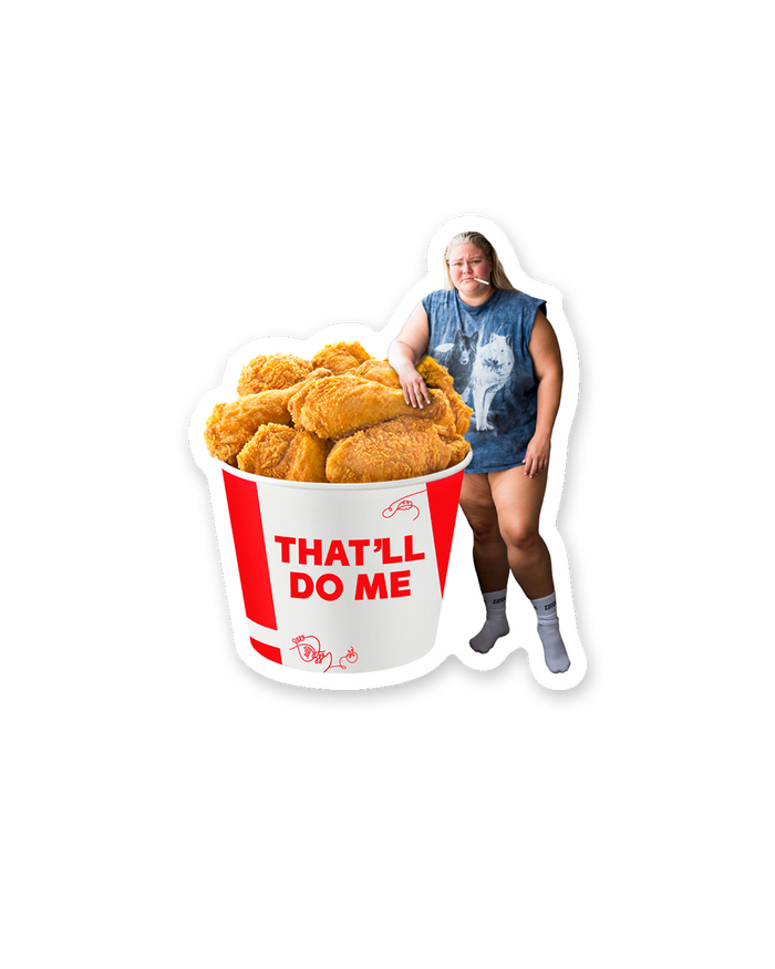 That'll Do Me Bucket Mini Sticker